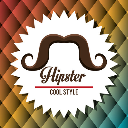 Hipster design over colorful background ,vector illustration.のイラスト素材