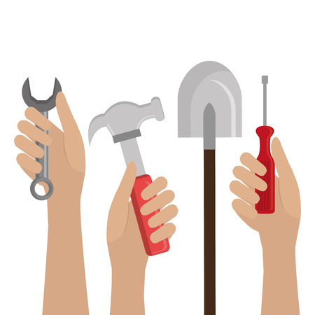 Construction design over white background ,vector illustration.のイラスト素材