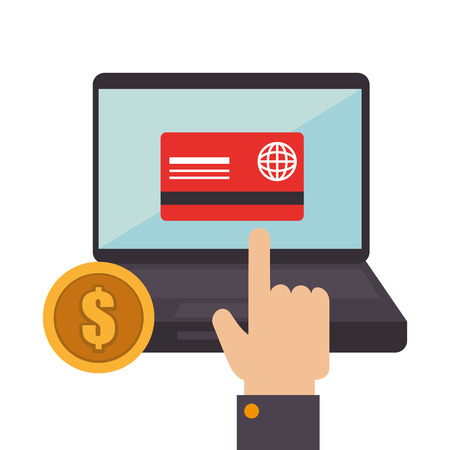 Shopping design over white background, vector illustration.のイラスト素材