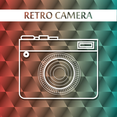 Camera design over colorful background, vector illustration.のイラスト素材