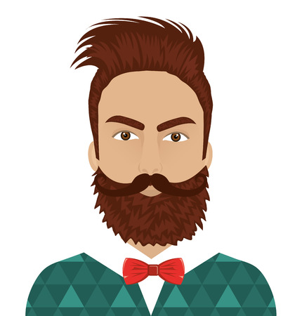 Hipster design over white background ,vector illustration.のイラスト素材