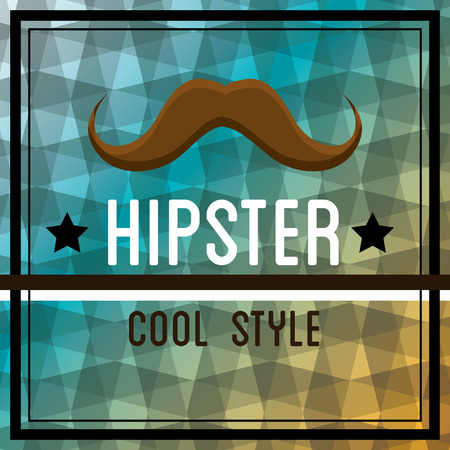 Hipster design over colorful background ,vector illustration.のイラスト素材