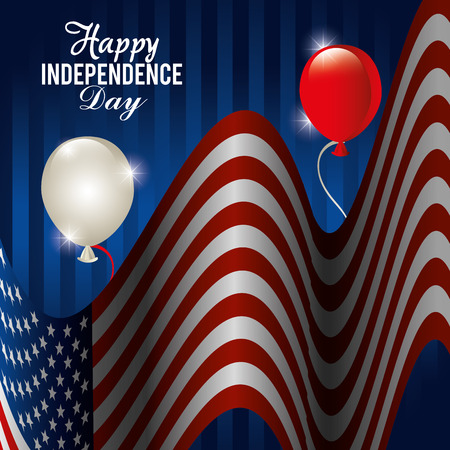 USA independence day card design, vector illustration.のイラスト素材