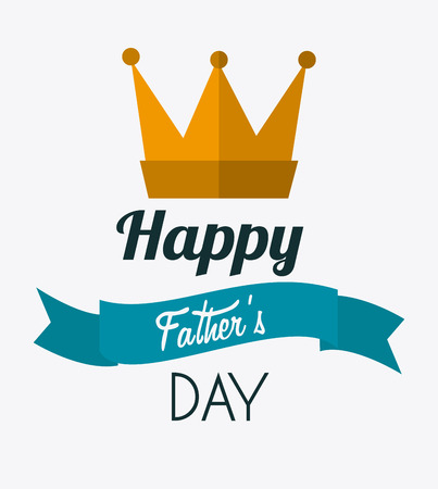 Happy fathers day card design, vector illustration.のイラスト素材