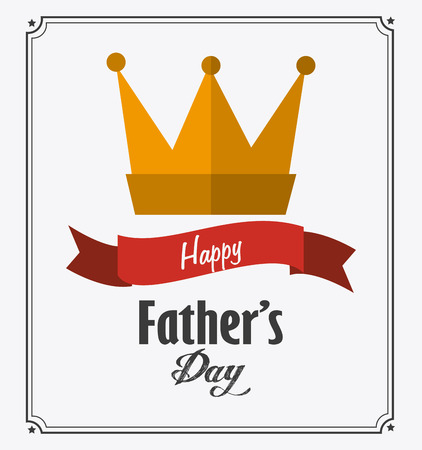 Happy fathers day card design, vector illustration.のイラスト素材