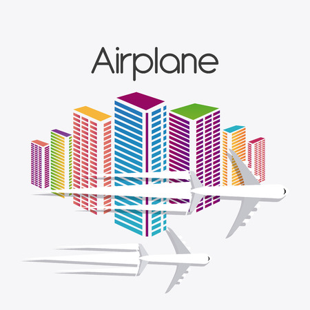 Airplane design over white background, vector illustration.のイラスト素材