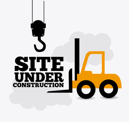 Under construction design over white background, vector illustration.のイラスト素材