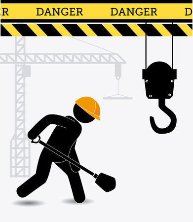 Under construction design over white background, vector illustration.のイラスト素材