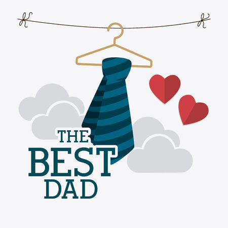 Happy fathers day card design, vector illustration.のイラスト素材