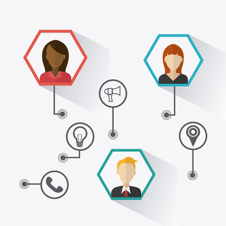 Online media design over white background ,vector illustration.のイラスト素材