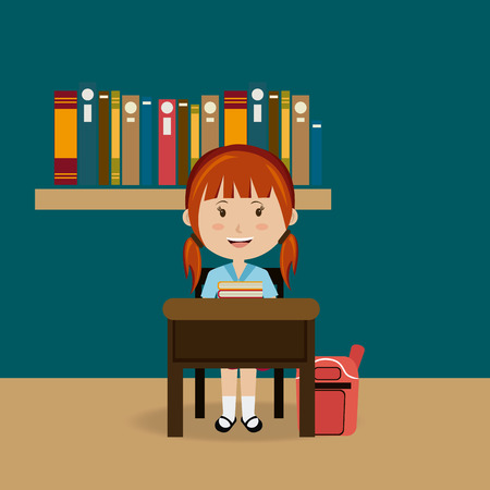 School design over blue background, vector illustration.のイラスト素材
