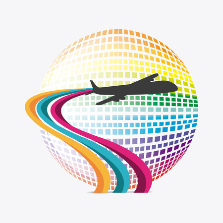 Airplane design over white background, vector illustration.のイラスト素材