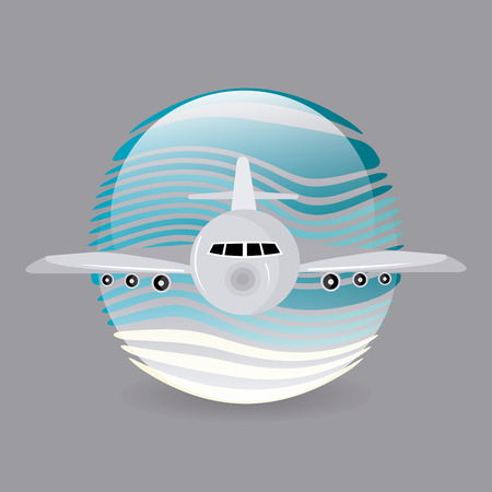 Airplane design over gray background, vector illustration.のイラスト素材