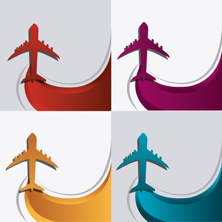 Airplane design over white background, vector illustration.のイラスト素材