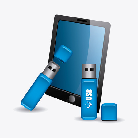 USB design over white background, vector illustration,のイラスト素材