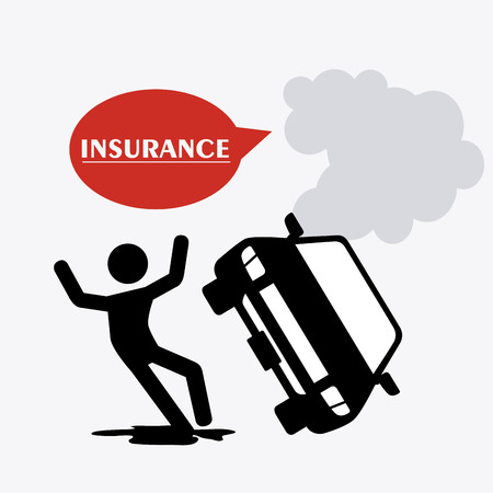Insurance design over white background, vector illustration.のイラスト素材