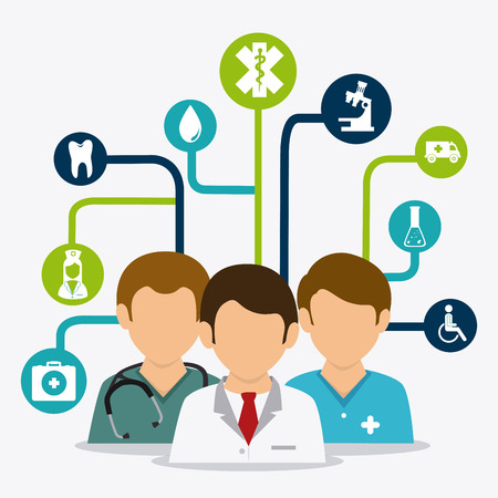 Medical design over white background, vector illustration.のイラスト素材