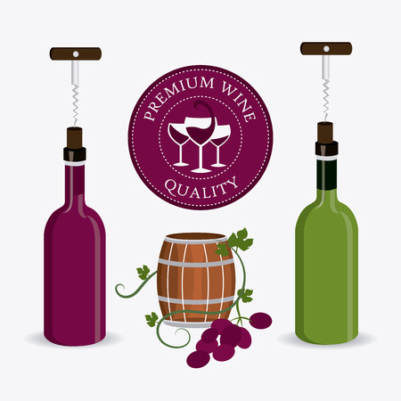 Wine design over white background, vector illustration.のイラスト素材