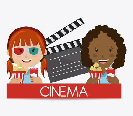 Cinema design over white background, vector illustration.のイラスト素材