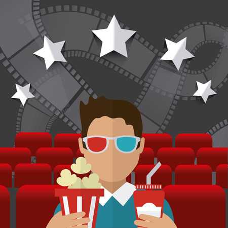 Cinema design over white background, vector illustration.のイラスト素材