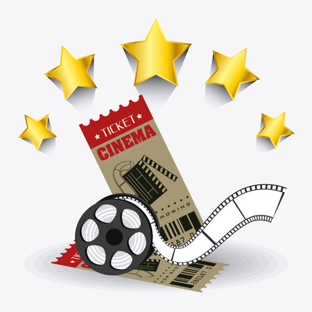 Cinema design over white background, vector illustration.のイラスト素材