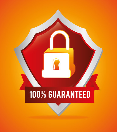 Risk free design over orange background, vector illustration.のイラスト素材