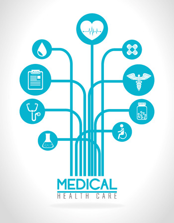 Medical design over white background, vector illustration.のイラスト素材