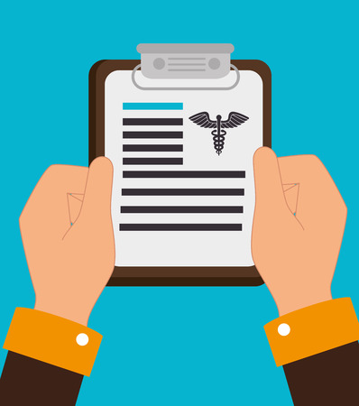 Medical design over blue background, vector illustration.のイラスト素材