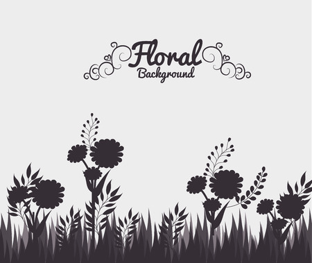 Flowers design over white background, vector illustration.のイラスト素材