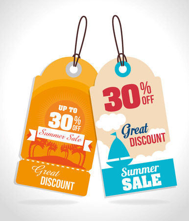 Summer design over white background, vector illustrationのイラスト素材