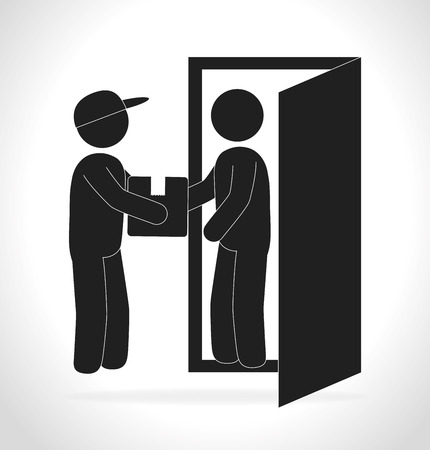 Delivery design over white background, vector illustration.のイラスト素材