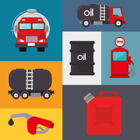 Petroleum industry design over colorful background, vector illustration.のイラスト素材