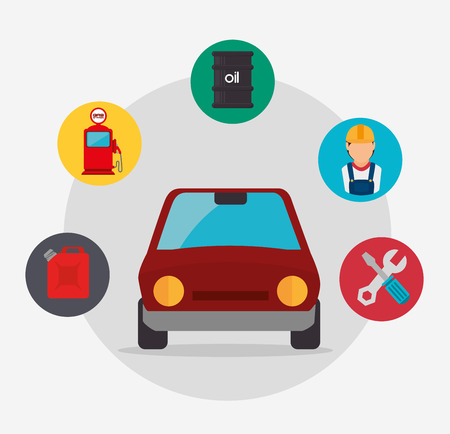 Petroleum industry design over white background, vector illustration.のイラスト素材