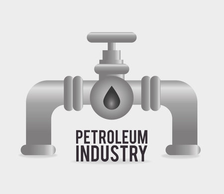 Petroleum industry design over white background, vector illustration.のイラスト素材