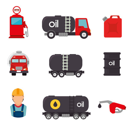 Petroleum industry design over white background, vector illustration.のイラスト素材