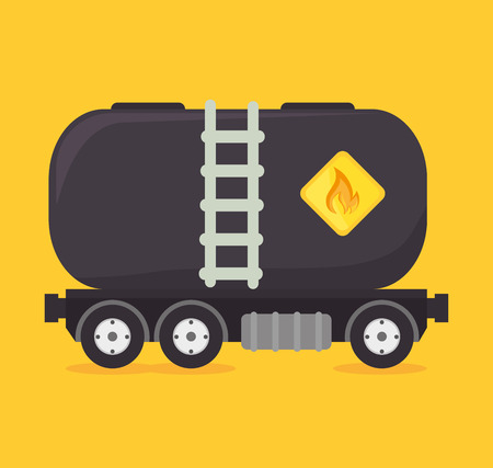 Petroleum industry design over yellow background, vector illustration.のイラスト素材