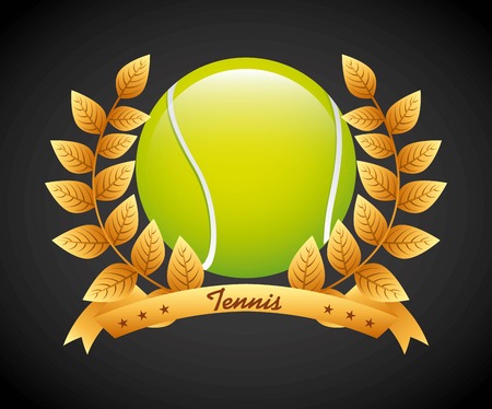 tennis emblem design, vector illustration eps10 graphicのイラスト素材