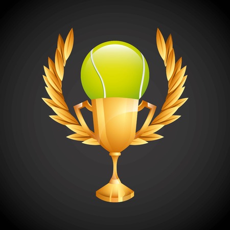 tennis emblem design, vector illustration eps10 graphicのイラスト素材