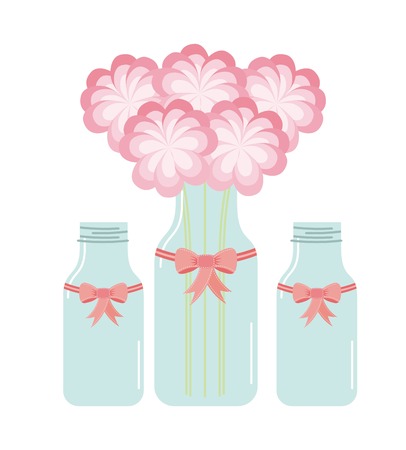 bottle and flower design, vector illustration eps10 graphicのイラスト素材