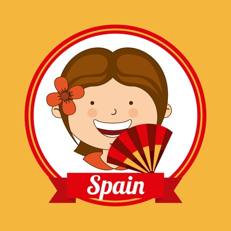 spain kid design, vector illustration eps10 graphicのイラスト素材