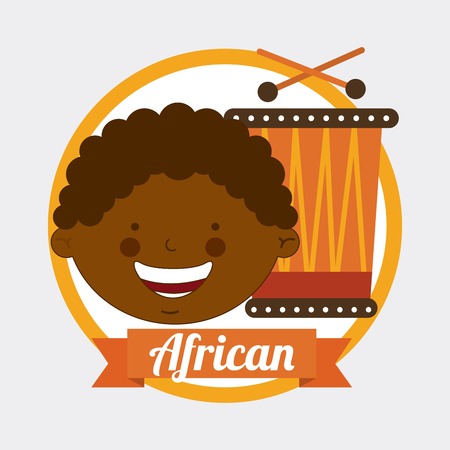 african kid design, vector illustration eps10 graphicのイラスト素材
