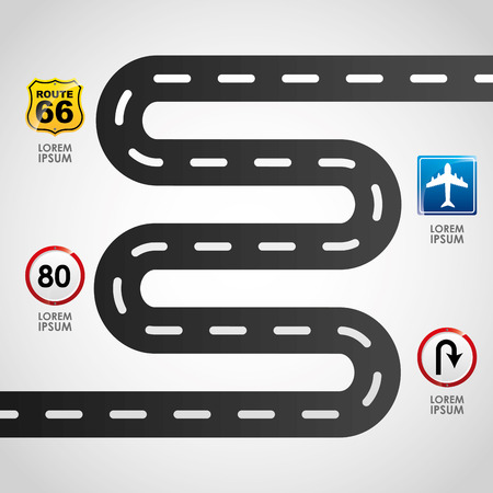 road infographics design, vector illustration eps10 graphicのイラスト素材