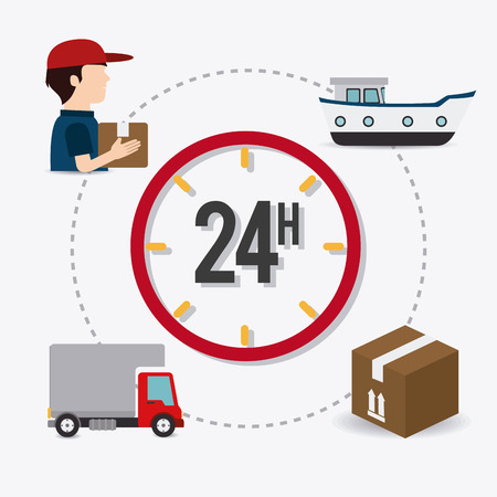 Delivery design over white background, vector illustration.のイラスト素材