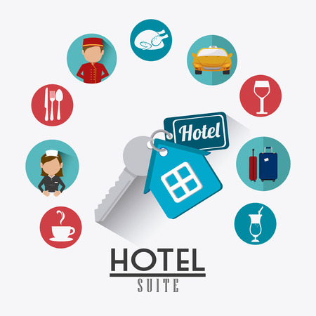 Hotel design over white background, vector illustration.のイラスト素材