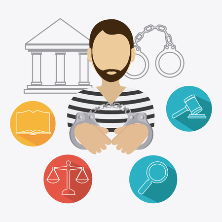 Law design over white background, vector illustration.のイラスト素材