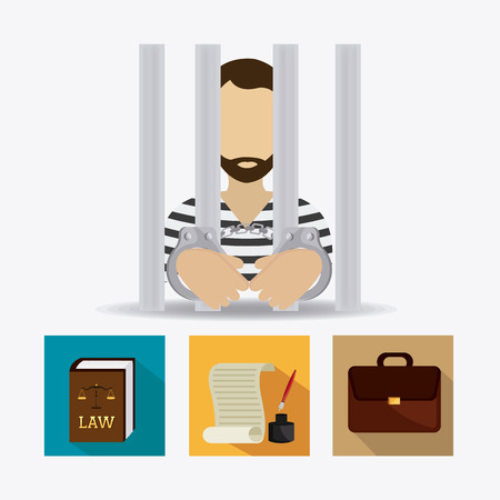 Law design over white background, vector illustration.のイラスト素材