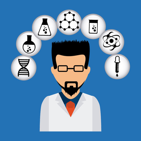 laboratory concept design, vector illustration  graphicのイラスト素材