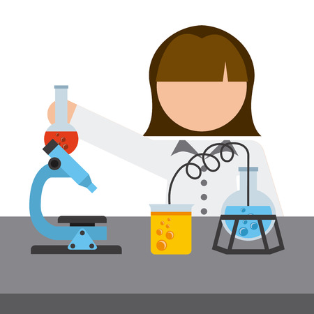 laboratory concept design, vector illustration graphicのイラスト素材