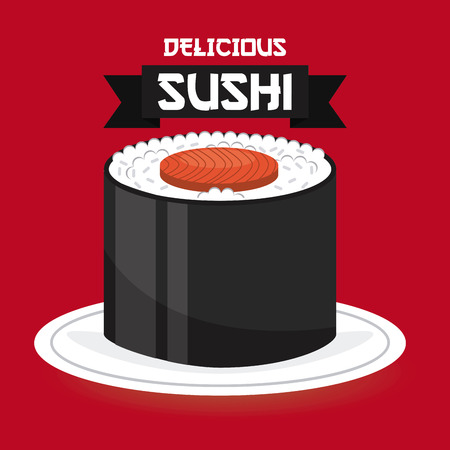 delicious sushi design, vector illustration graphicのイラスト素材