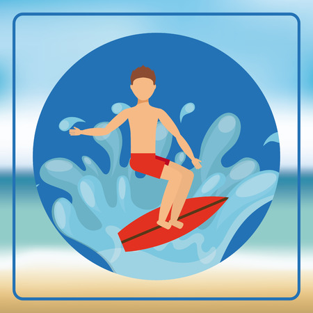 surf sport design, vector illustration graphicのイラスト素材